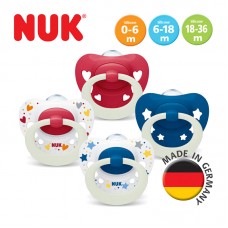 NUK Signature Night Silicone Soother Pacifier 2pcs/box | 0-6 Months | 6-18 Months | 18-36 Months | Made in Germany